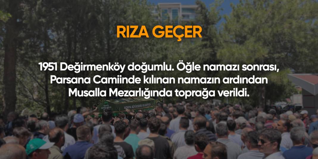 Konya'da bugün vefat edenler | 24 Haziran 2025 7